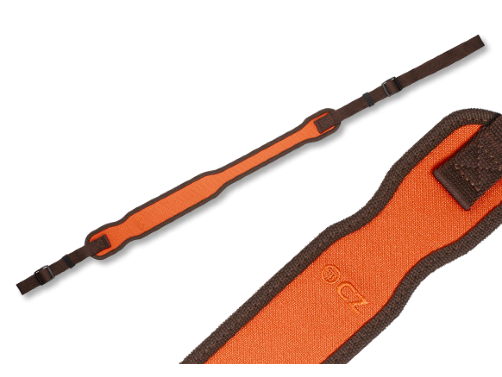 Gevärslinga i Orange nylon/gummibeläggning - CZ