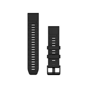 Quick Release remme (22 mm), Sort, sølv hardware 2