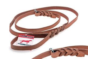 Läderkoppel med fläta - PROF DOG