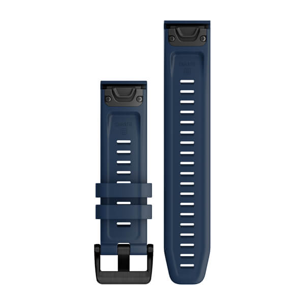QuickFit® 22 klockarmband Captain Blue Svart Rostfritt stål – Garmin