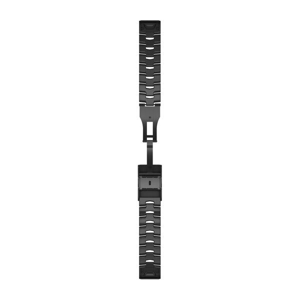 QuickFit® 22 klockarmband, Ventilerad titanlänk, Carbon Grey DLC-beläggning – Garmin