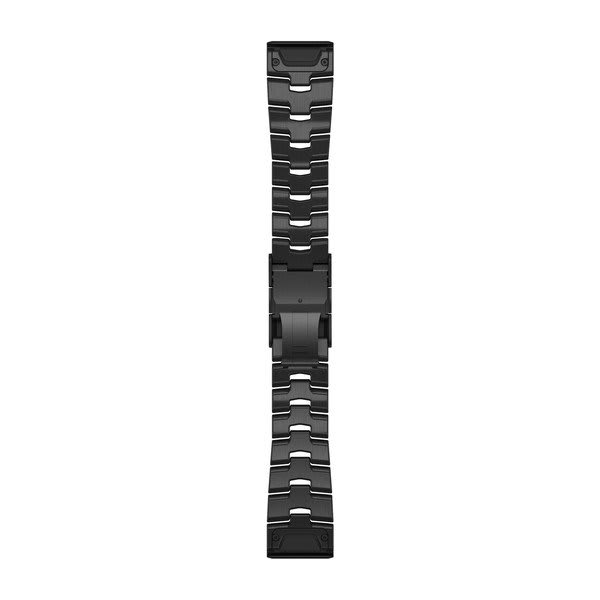 QuickFit® 26 klockarmband, Ventilerad titanlänk, Carbon Grey DLC-beläggning – Garmin