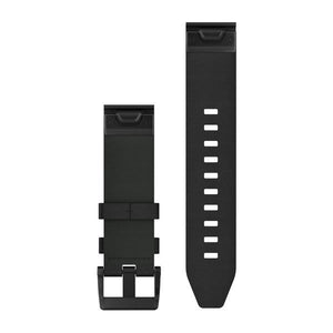 QuickFit® 22 klockarmband, Svart läder – Garmin