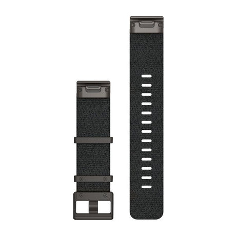 QuickFit® 22 klockarmband, Jacquardvävt nylonarmband – Svartmelerad – Garmin