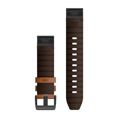 QuickFit® 22 Klockarmband Chestnut Läder – Garmin