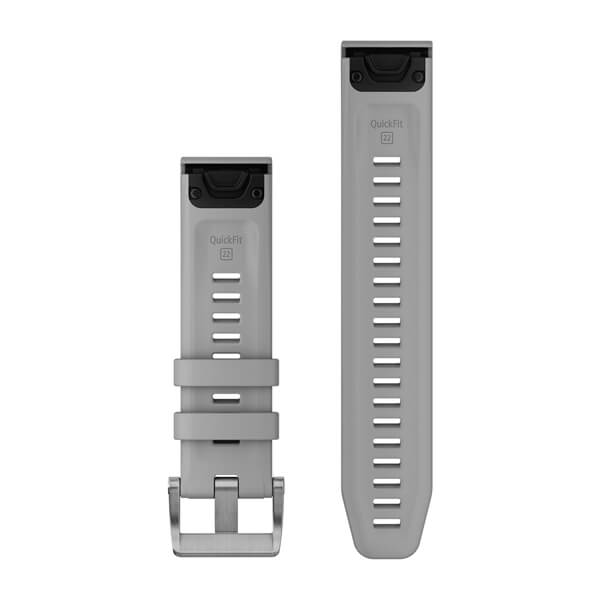 QuickFit® 22 Armband, Powder Grey Silikon (Dykarset med 3 delar) – Garmin