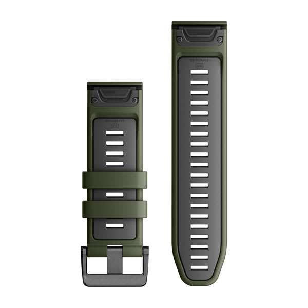 QuickFit® 26 klockarmband Moss/Graphite silikon – Garmin