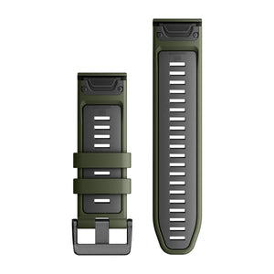 QuickFit® 26 klockarmband Moss/Graphite silikon – Garmin