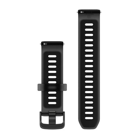 Quick Release-Remmar (20 mm) Genomskinlig Svart/Svart med Slate Hardware – Garmin