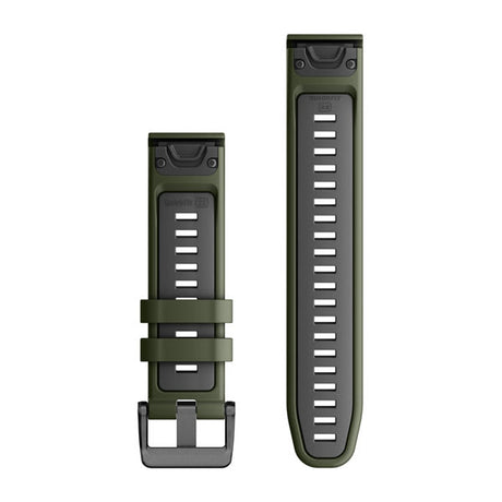 Quickfit 22 mm klockarmband, Moss/Graphite silikon – Garmin