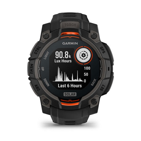 Instinct® 3 – 45 mm, Solar, Svart med Svart Rem – Garmin
