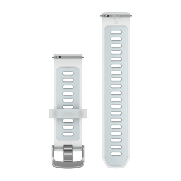 Snabbfäste Remmar (20 mm), Genomskinlig Whitestone/Cloud Blue Med Silverfärgad Hårdvara – Garmin
