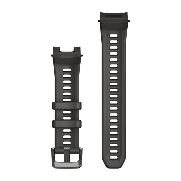 22 mm Remmar (Instinct® 3 - 45 mm/Instinct Crossover AMOLED), Charcoal Silikon med Metallspänne – Garmin