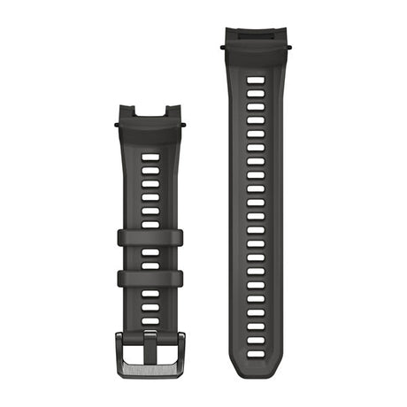 22 mm Remmar (Instinct® 3 - 45 mm/Instinct Crossover AMOLED), Charcoal Silikon med Metallspänne – Garmin