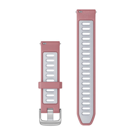 Quick Release-Remmar (18 mm) Pink/Whitestone Silver Hårdvara – Garmin
