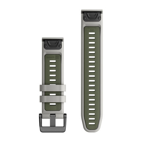 Quickfit 22 mm klockarmband Fog Gray/Moss Silikon – Garmin