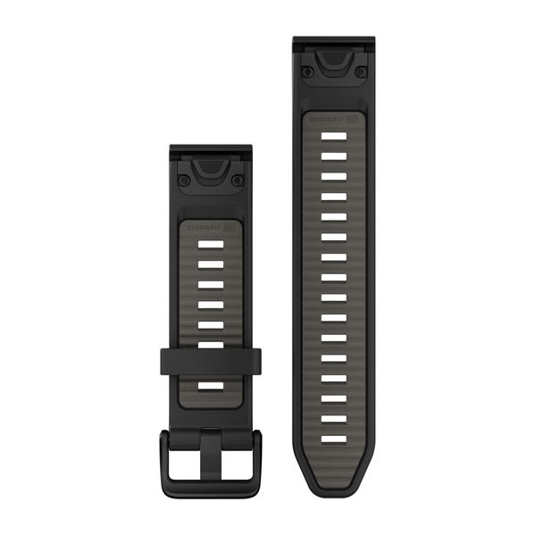 QuickFit® 20 Armband, Svart/Pebble Grey Silikon – Garmin