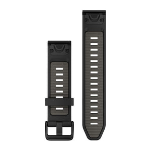 QuickFit® 20 Armband, Svart/Pebble Grey Silikon – Garmin