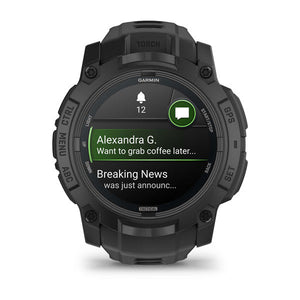 Instinct® 3 – 50 mm, AMOLED, Tactical Edition, Svart med Svart Rem – Garmin