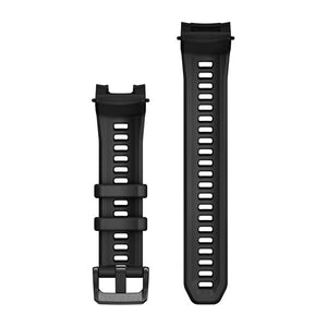 22 mm Armband (Instinct® 3 - 45 mm/Instinct Crossover AMOLED), Svart silikon med metallspänne – Garmin