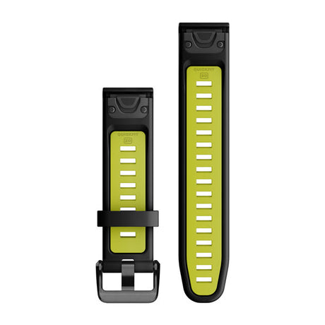 QuickFit® 20 Klockarmband Svart/Electric Lime Silikon – Garmin