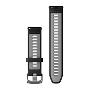Snabbfäste armband (22 mm) Svart/Powder Grey Slate-hårdvara – Garmin