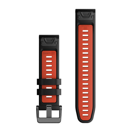 Quickfit 22 mm Klockarmband Black/Flame Red Silikon – Garmin