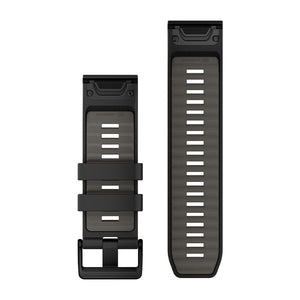 QuickFit® 26-remmar Svart/Pebble Grey Silikon – Garmin
