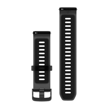 Quick Release-Remmar (22 mm) Genomskinlig Svart/Svart Med Slate Hardware – Garmin