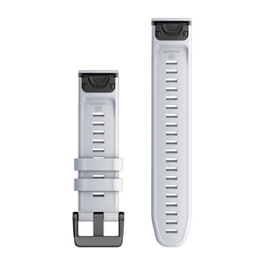 Quickfit 22 mm Klockarmband Whitestone Silikon – Garmin