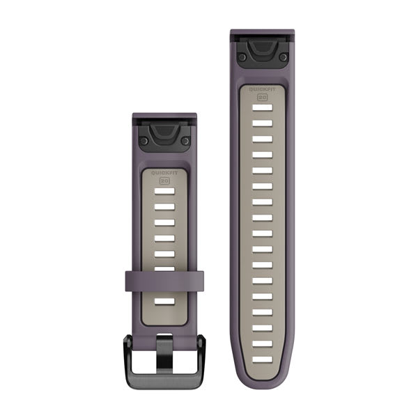 QuickFit® 20 klockarmband Deep Orchid/Light Sand i silikon – Garmin
