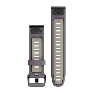 QuickFit® 20 klockarmband Deep Orchid/Light Sand i silikon – Garmin