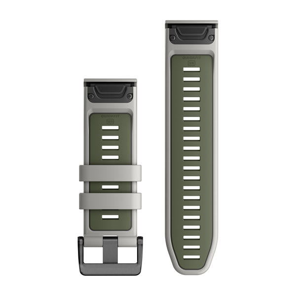 QuickFit® 26 klockarmband Fog Gray/Moss Silikon – Garmin