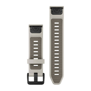 QuickFit® 20 Armband Fog Grey/Dark Sandstone Silikon – Garmin