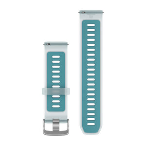 Quick Release-Remmar (22 mm) Genomskinlig Whitestone/Turkos Med Silverhårdvara – Garmin