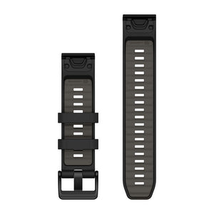 QuickFit® 22 Armband Svart/Pebble Grey Silikon – Garmin