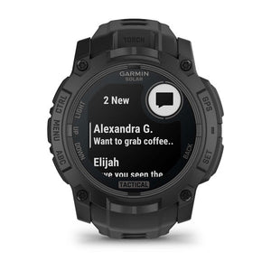 Instinct® 3 – 50 mm, Solar, Tactical Edition, Svart med Svart Rem – Garmin