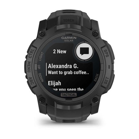 Instinct® 3 – 50 mm, Solar, Tactical Edition, Svart med Svart Rem – Garmin