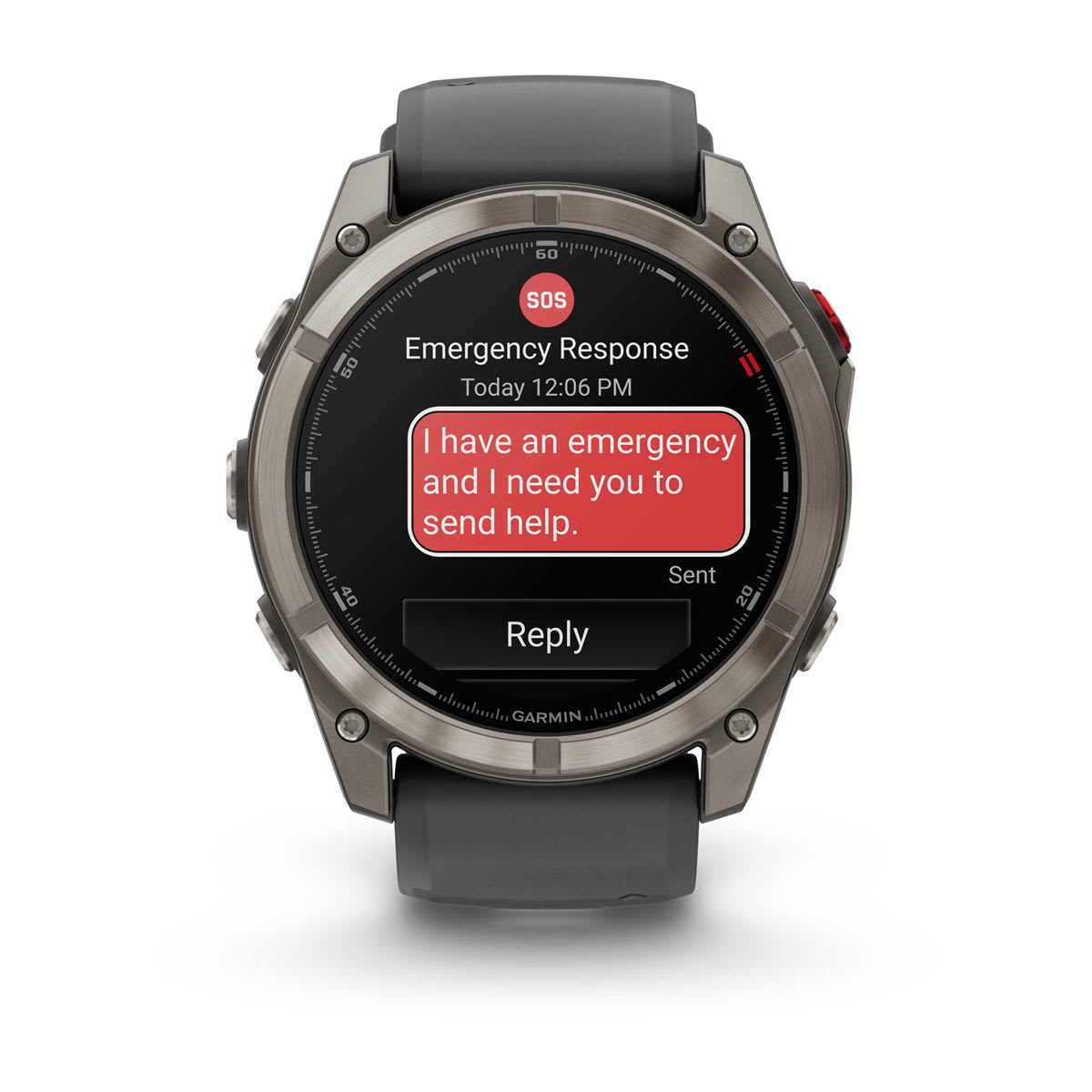fēnix® 8 Pro – 51 mm, AMOLED, Sapphire, titan med silikonrem i Graphite/Svart – Garmin