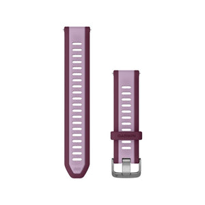 Quick Release remme (18 mm), Blush Pink silikone , sølv hardware 2