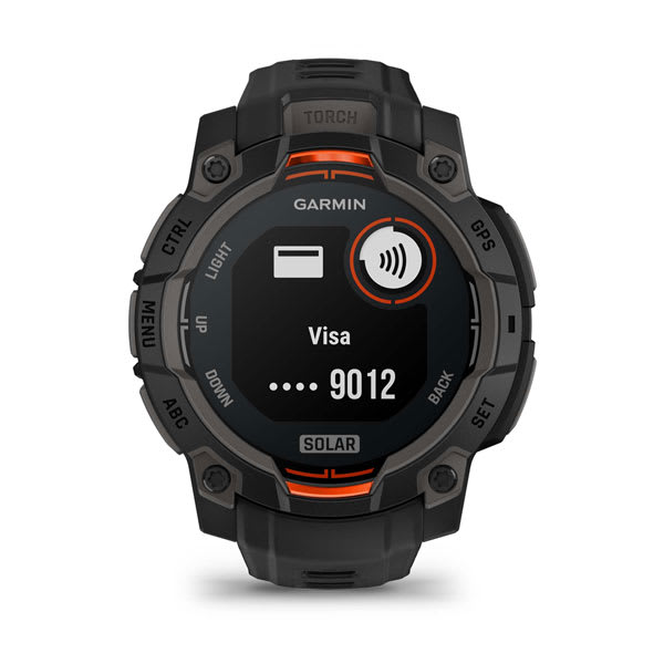 Instinct® 3 – 45 mm, Solar, Svart med Svart Rem – Garmin