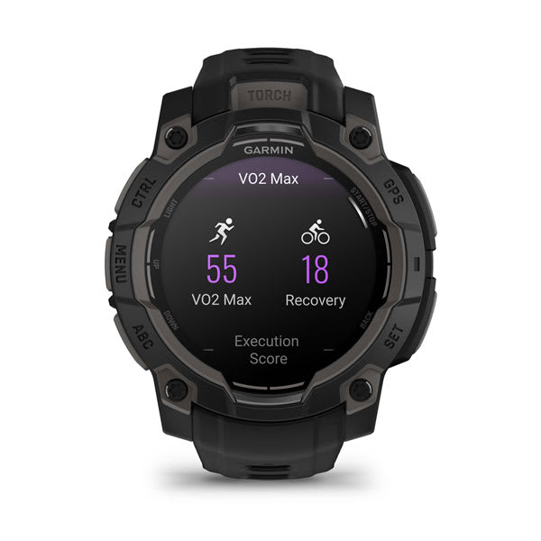 Instinct® 3 – 45 mm, AMOLED, Svart med Svart Rem – Garmin
