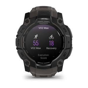 Instinct® 3 – 50 mm, AMOLED, Svart med Charcoal rem – Garmin