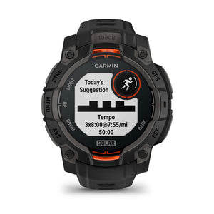 Instinct® 3 – 45 mm, Solar, Svart med Svart Rem – Garmin