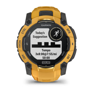 Instinct® 3 – 50 mm, Solar, Sunburst med Sunburst/Grey rem – Garmin