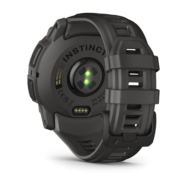 Instinct® 3 – 50 mm, Solar, Svart med Charcoal Rem – Garmin