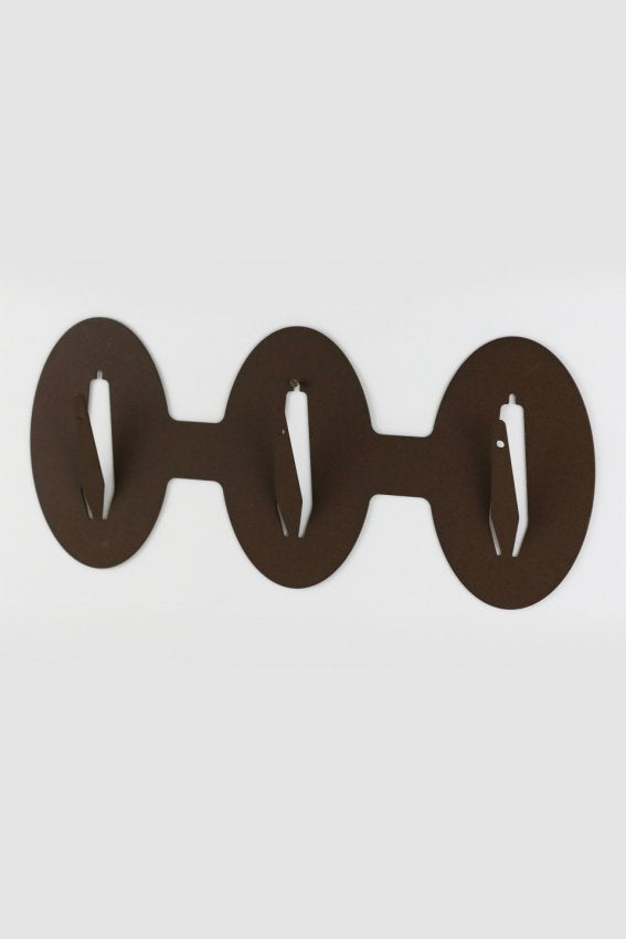 Monteringsplatta för 3 bockar horisontell oval / Corten - Torp Solution