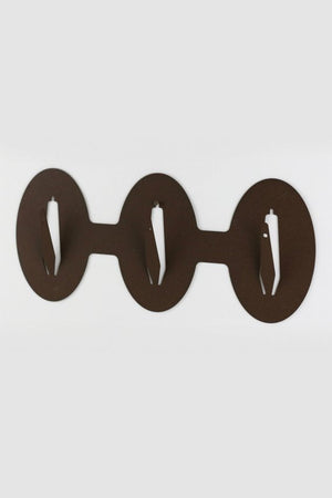 Monteringsplatta för 3 bockar horisontell oval / Corten - Torp Solution