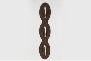 Monteringsplatta för 3 bockar vertikal oval - 3 / Corten - Torp Solution