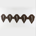 Monteringsplatta för 5 bockar horisontell diamant / Corten - Torp Solution